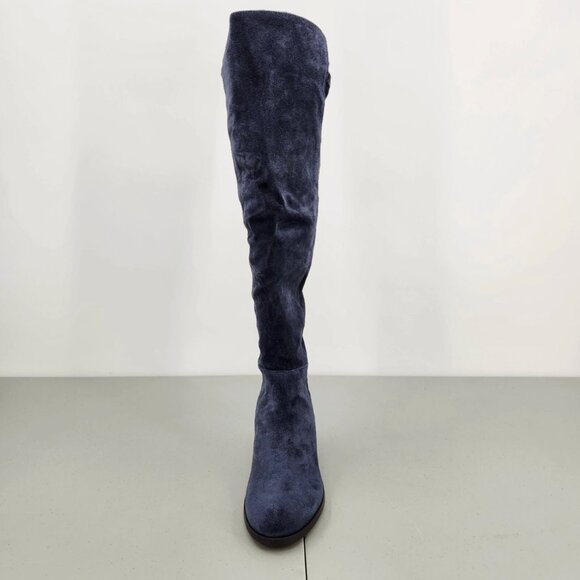 Lucky Brand Calypso Boot Over The Knee Blue Oiled Suede Women’s 6M Wide Calf - Picture 3 of 16